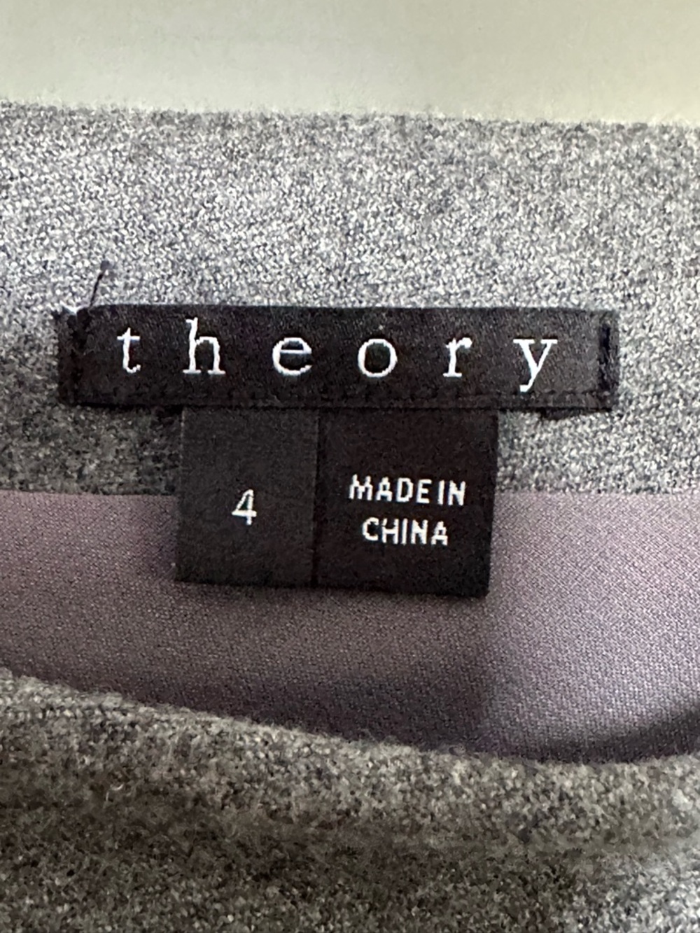 Theory Gray Midi Belted Sheath Dress - Picture 5 of 6